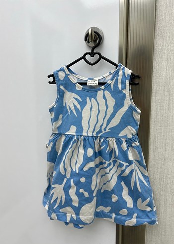 DeFacto Kız Çocuk Mavi Batik Desenli Kolsuz Elbise