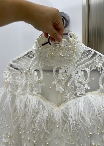 İnci İşlemeli Özel Tasarım After Part/Nikah Elbisesi - Görsel 6