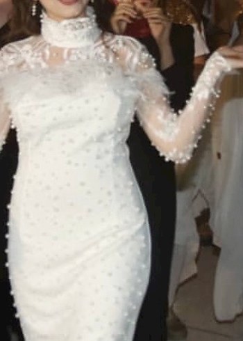 İnci İşlemeli Özel Tasarım After Part/Nikah Elbisesi - Görsel 3