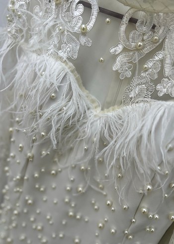 İnci İşlemeli Özel Tasarım After Part/Nikah Elbisesi - Görsel 7