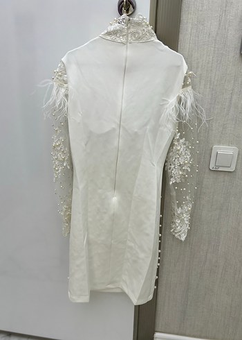 İnci İşlemeli Özel Tasarım After Part/Nikah Elbisesi - Görsel 8