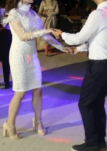 İnci İşlemeli Özel Tasarım After Part/Nikah Elbisesi - Görsel 4