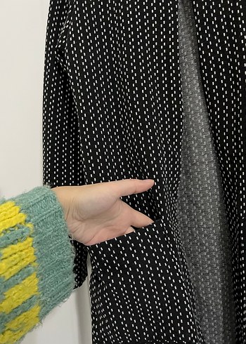 Siyah Kadın Uzun Ceket/Tunik - Görsel 2