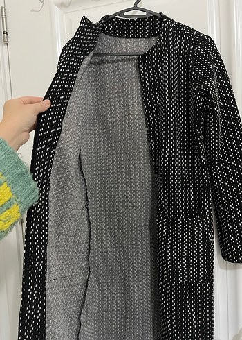 Siyah Kadın Uzun Ceket/Tunik - Görsel 4