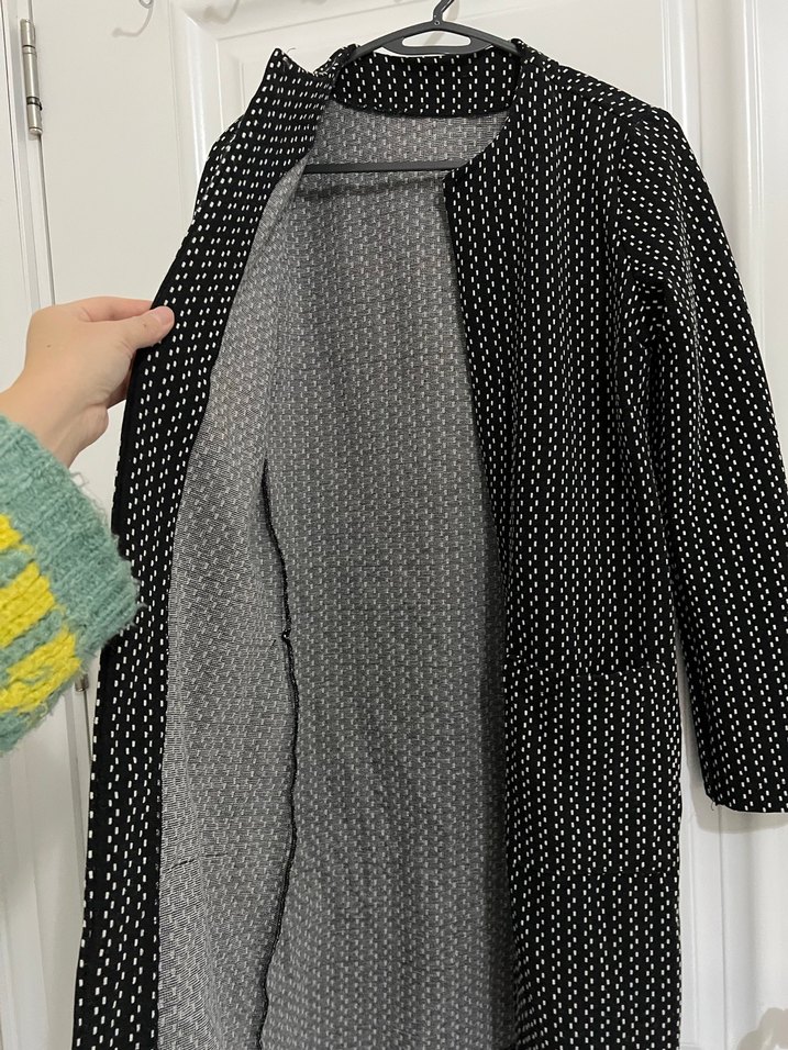 Siyah Kadın Uzun Ceket/Tunik - Görsel 4