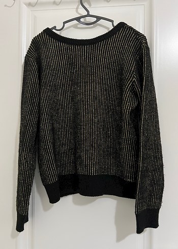 Koton Marka Siyah V Yakalı Kadın Triko Kazak - Görsel 4