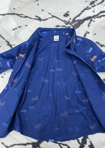 Safari Temalı Lacivert Gömlek - Görsel 2