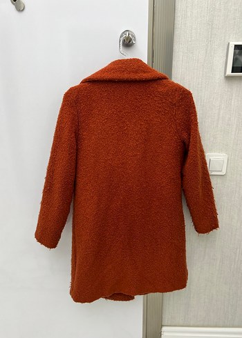 Kiremit Rengi Kadın Uzun Kaban - Görsel 5