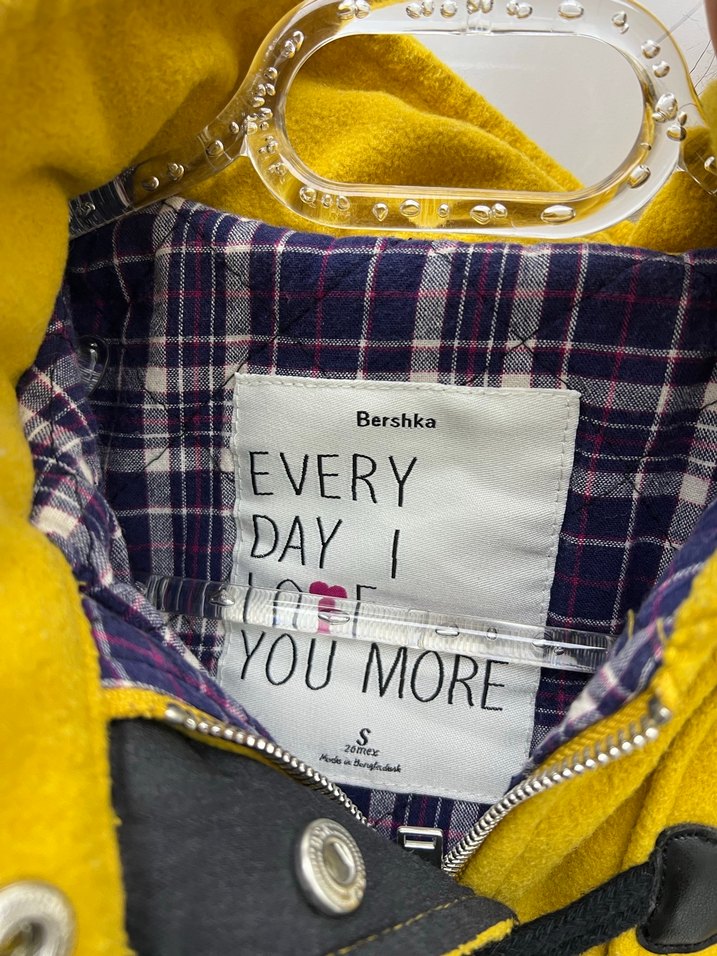 Hardal Sarısı Kürklü Bershka Mont - Görsel 5