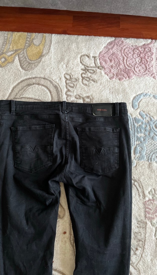 Siyah Bol Kesim Erkek Kot Pantolon - Görsel 2