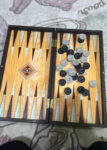 Kahverengi Satranç ve Tavla Seti - Görsel 3