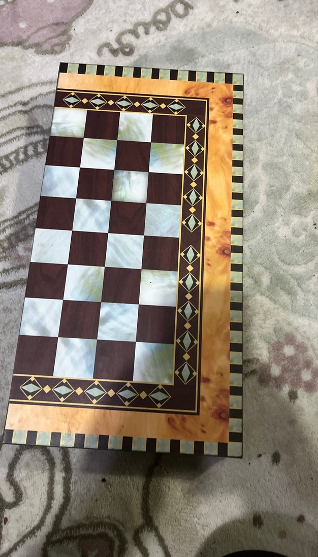 Kahverengi Satranç ve Tavla Seti - Görsel 2