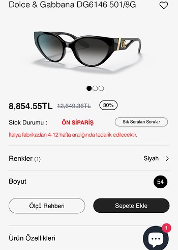 Dolce & Gabbana Dolce & Gabbana Siyah Kadın Güneş Gözlüğü