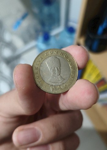 Turkiye Cumhuriyeti 100 Kurus İkili Renkli Madeni Para