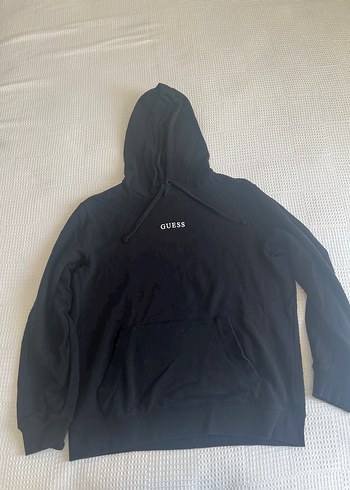 Guess Siyah Kapüşonlu Sweatshirt