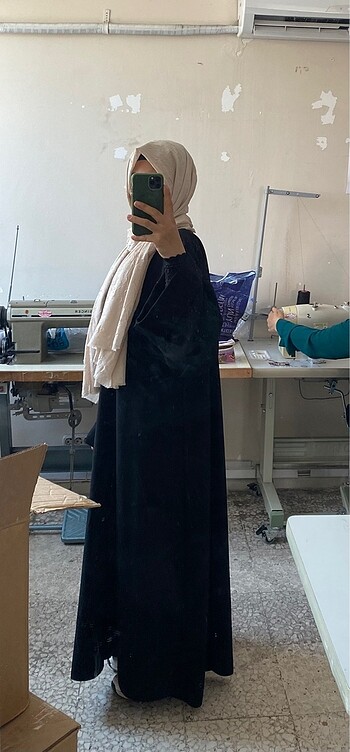 Basic abaya kol elbise ferace