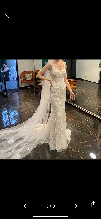 34 Beden Seren moda Tasarım gelinlik.