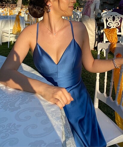Mavi abiye düğün abiye