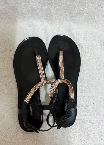 Polaris Sik Siyah T Band Sandalet