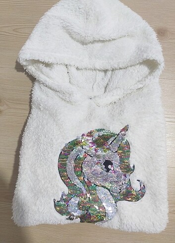 12-13 Yaş Beden 12.13 yaş lcwaikiki polar kapşonlu sweatshirt