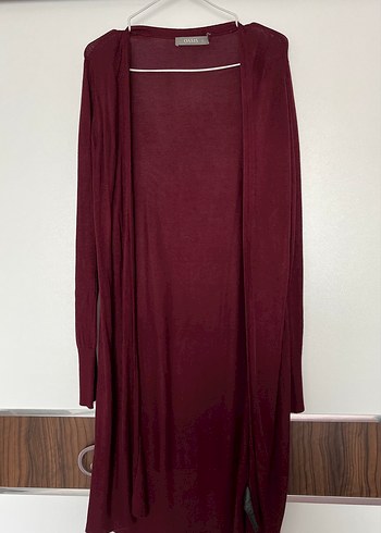 Bordo Uzun Kollu Salaş Hırka - Görsel 2