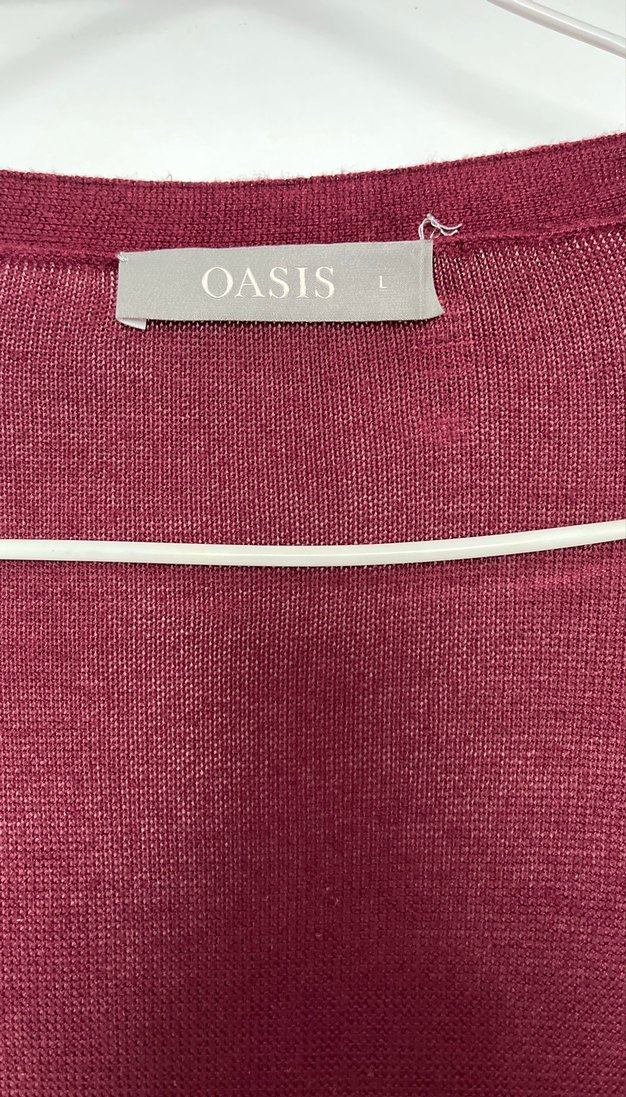 Bordo Uzun Kollu Salaş Hırka - Görsel 3