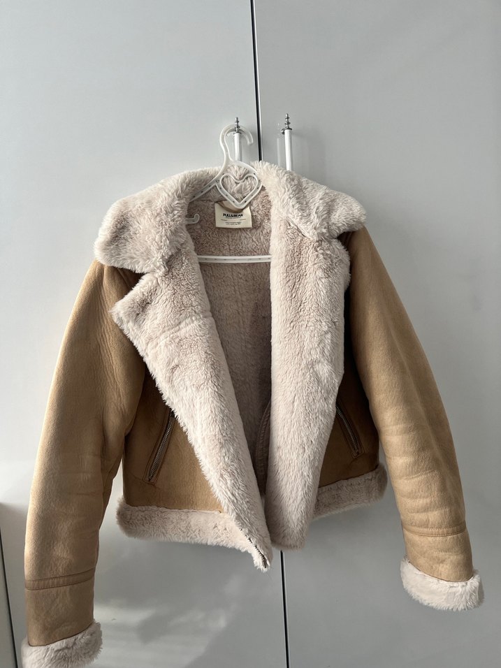 Pull and Bear  Kürklü Kadın Ceket - Görsel 4
