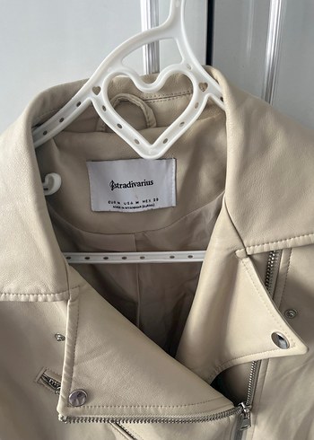 Stradivarius Uzun Deri Ceket - Görsel 5