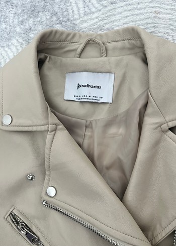 Stradivarius Uzun Deri Ceket - Görsel 6