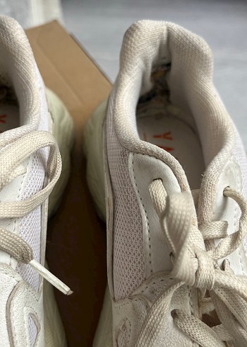 Beyaz Bağcıklı Kadın Platform Spor Ayakkabı - Görsel 6