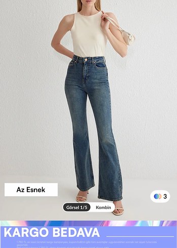 Trendyol & Milla Yuksek Bel Mavi Denim Jean