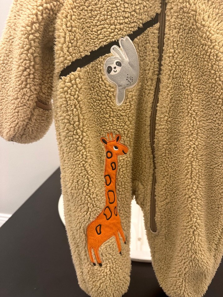 Kahverengi Kürklü Bebek Tulumu - Görsel 2