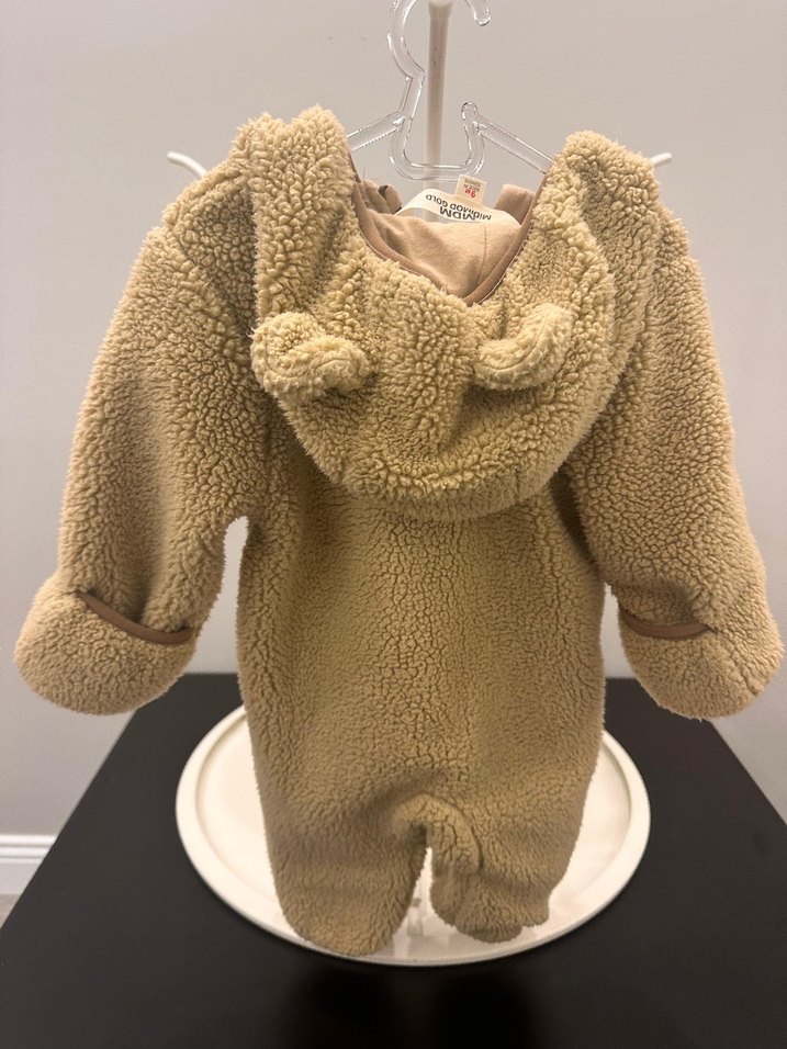 Kahverengi Kürklü Bebek Tulumu - Görsel 4