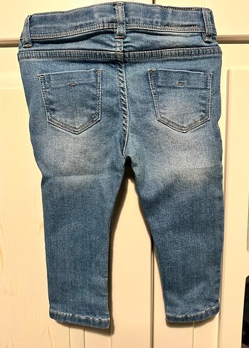 9-12 Ay Beden Düğmeli kiz Çocuk Kot Pantolon