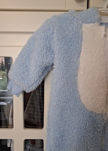 Mavi Erkek Bebek Triko Tulum 3-6 ay uyumlu - Görsel 2