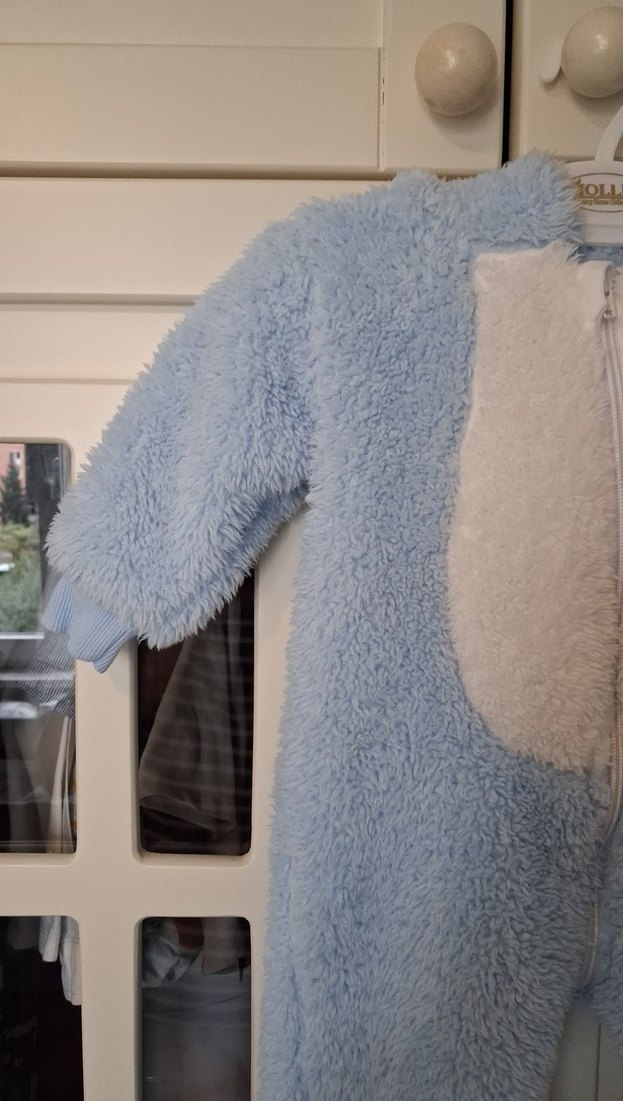 Mavi Erkek Bebek Triko Tulum 3-6 ay uyumlu - Görsel 2