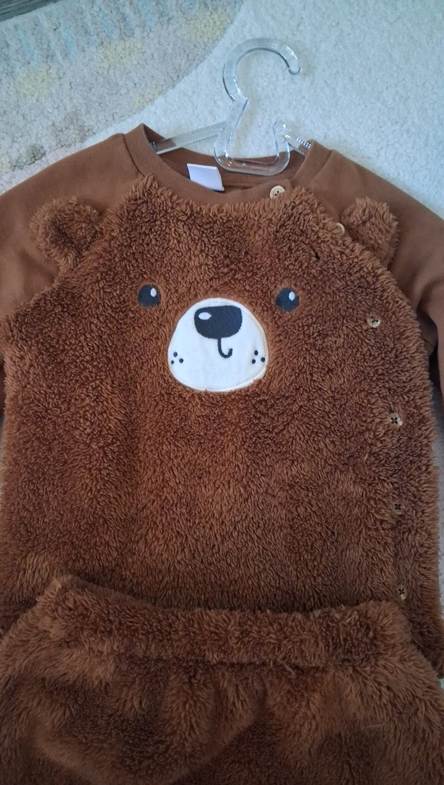 Kahverengi Erkek Çocuk Peluş Sweatshirt - Görsel 4