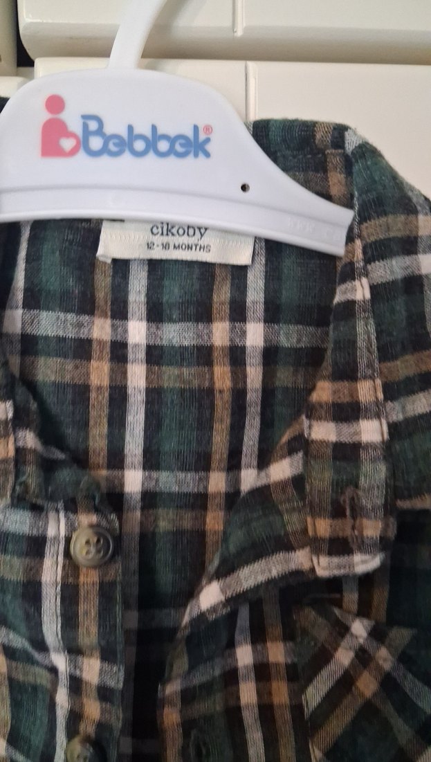 Erkek bebek Ekoseli Uzun Kollu Gömlek - Görsel 2