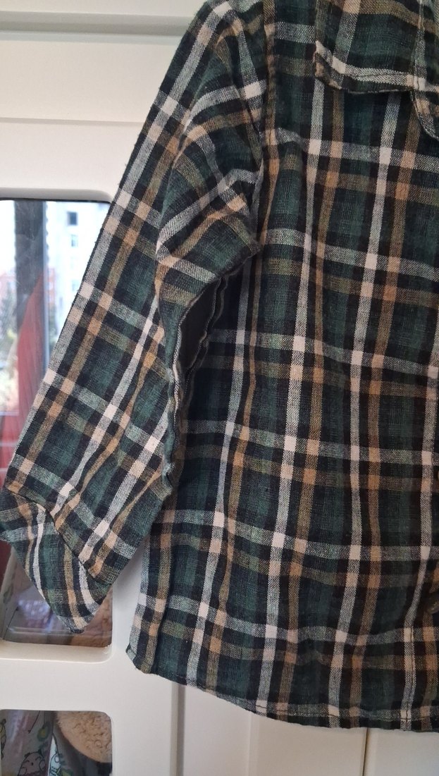 Erkek bebek Ekoseli Uzun Kollu Gömlek - Görsel 4