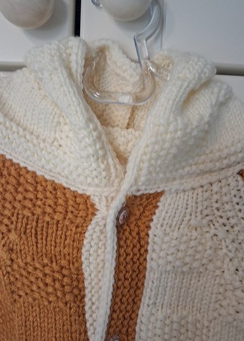 Kapüşonlu Erkek Çocuk Örgü Hırka - Görsel 3