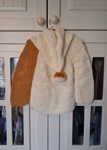 Kapüşonlu Erkek Çocuk Örgü Hırka - Görsel 5