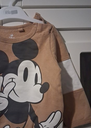 Çocuk Kahverengi Mickey Baskılı Sweatshirt - Görsel 4
