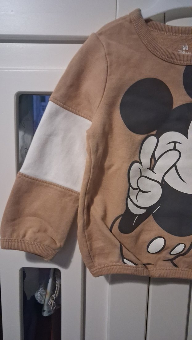 Çocuk Kahverengi Mickey Baskılı Sweatshirt - Görsel 3