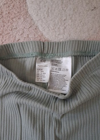 Kız Çocuk Fitilli Gri Triko Tayt - Görsel 2