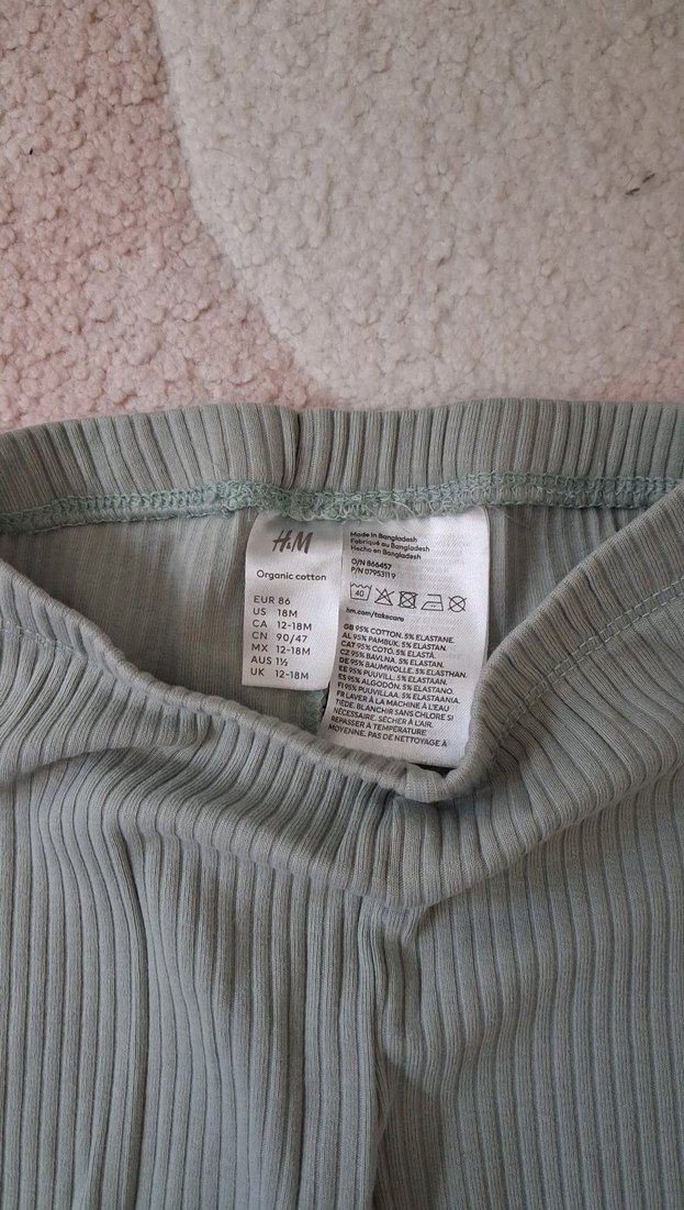 Kız Çocuk Fitilli Gri Triko Tayt - Görsel 2