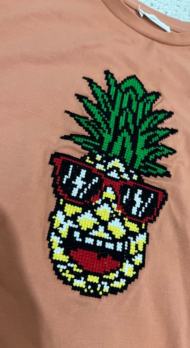 Kız Çocuk Kahverengi Kısa Kollu Baskılı Tişört - Görsel 2