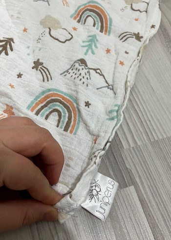 Çocuk Desenli Pastel puset örtüsü - Görsel 2