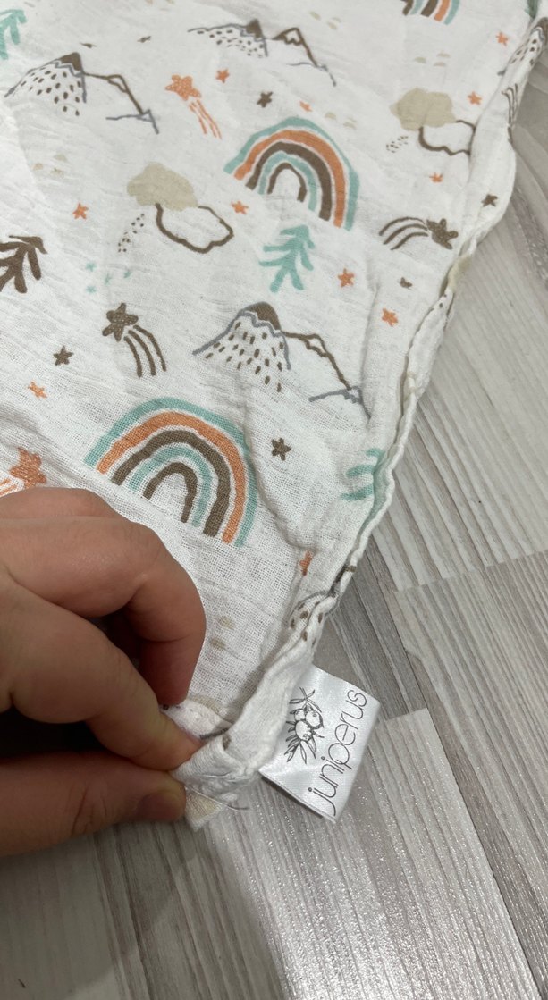 Çocuk Desenli Pastel puset örtüsü - Görsel 2