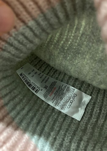 Gri Pembe Örgü Kadın Bere - Görsel 3