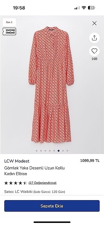 LC Waikiki Lcw modest elbise